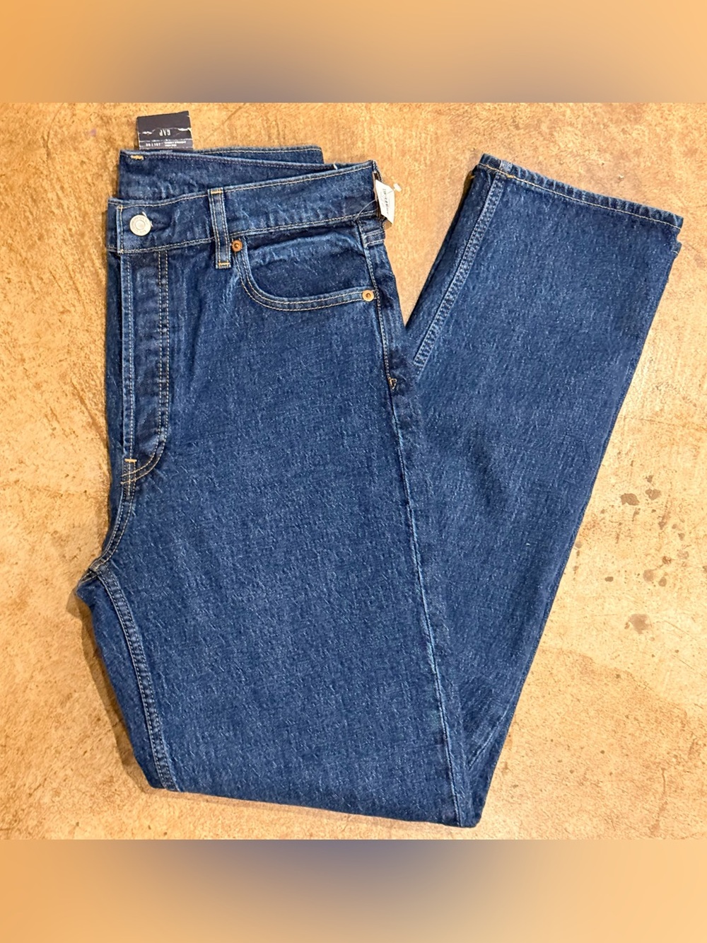 New Gap women’s cheeky straight high rise jeans size 10 tall button fly
